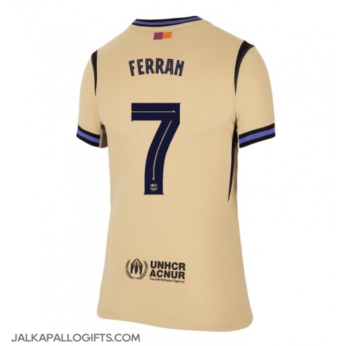 Barcelona Ferran Torres #7 Vieraspaita Naiset 2025-26 Lyhythihainen